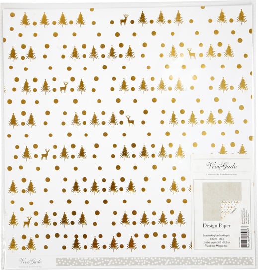 Papier Ozdobny Deer And Dots 30,5X30,5Cm 180G 3 Arkusze Edycja Limitowana Happy Color