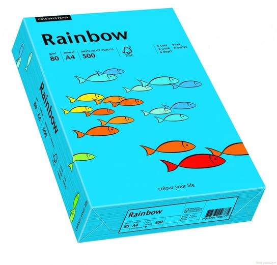 Papier ozdobny, gładki, Rainbow, ciemny niebieski, A4, 500 arkuszy Rainbow