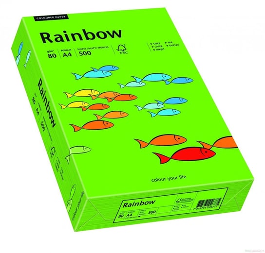 Papier ozdobny, gładki, Rainbow, ciemny zielony, A4, 500 arkuszy Rainbow