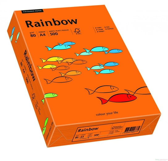 Papier ozdobny, gładki, Rainbow, czerwony, A4, 250 arkuszy Rainbow