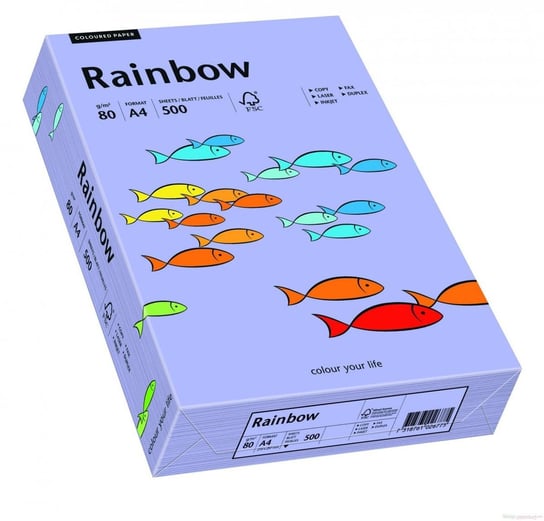 Papier ozdobny, gładki, Rainbow, fioletowy, A4, 500 arkuszy Rainbow