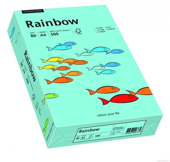 Papier ozdobny, gładki, Rainbow, morski, A4, 500 arkuszy Rainbow