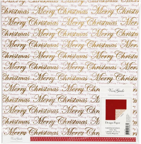 Papier Ozdobny Merry Christmas Scrapbooking 30,5X30,5Cm 180G. 3 Arkusze Edycja Limitowana Happy Color