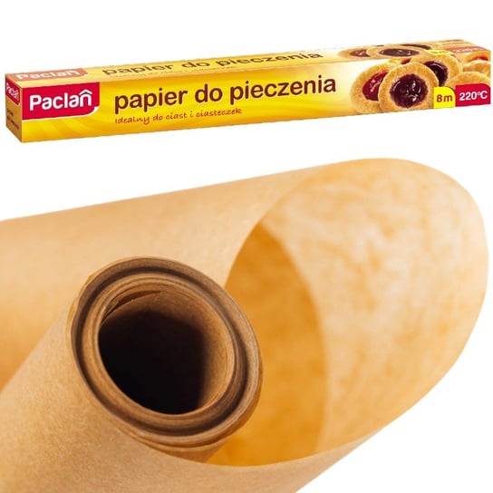 Papier pergamin do pieczenia silikonowany 8m + 1m Paclan