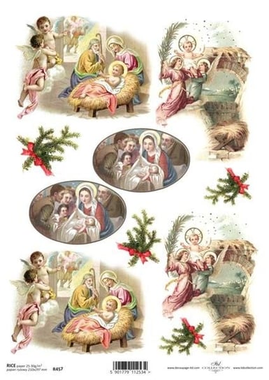 Papier ryżowy ITD A4 R457 Święta Rodzina Boże Narodzenie ITD Collection