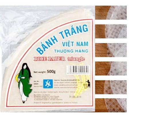 Papier Ryżowy Trójkątny Sajgonki Spring Rolls Kuchnia Azjatycka  500g VIET NAM