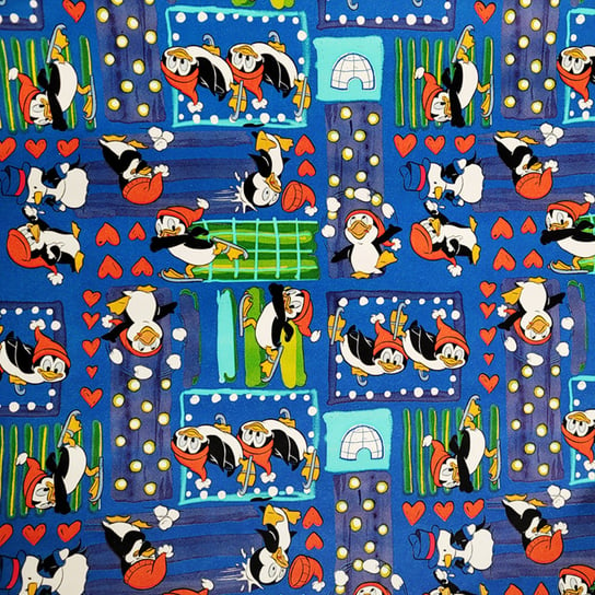 Papier świąteczny pingwiny do prezentów 57cmx25m 25m63 Fastima Marcin Wajda
