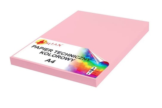 Papier techniczny A4 140g różowy pastel 50 arkuszy Shan