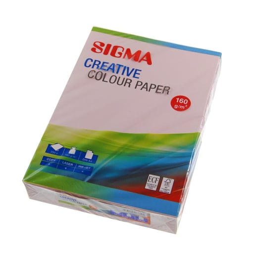 Papier techniczny A4 160g różowy pastel 250 arkuszy Sigma Shan