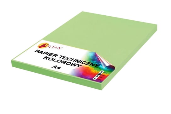 Papier techniczny A4 160g zielony oliwkowy 50 arkuszy Shan