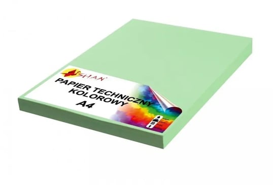 Papier techniczny A4 160g zielony pastelowy 2 50 arkuszy Shan