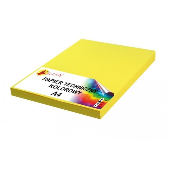 Papier techniczny A4 160g żółty intensywny 50 arkuszy Shan