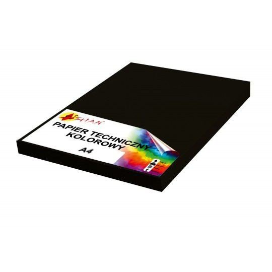 Papier techniczny A4 180g czarny 50 arkuszy Shan