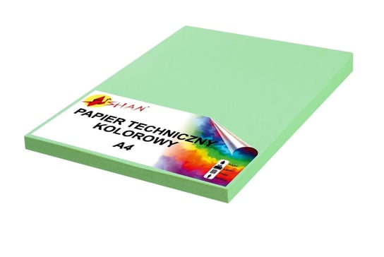 Papier techniczny A4 180g zielony pastelowy 50 arkuszy Shan