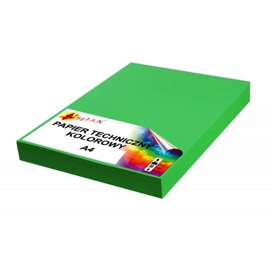 Papier techniczny A4 220g zielony groszek 50 arkuszy Shan