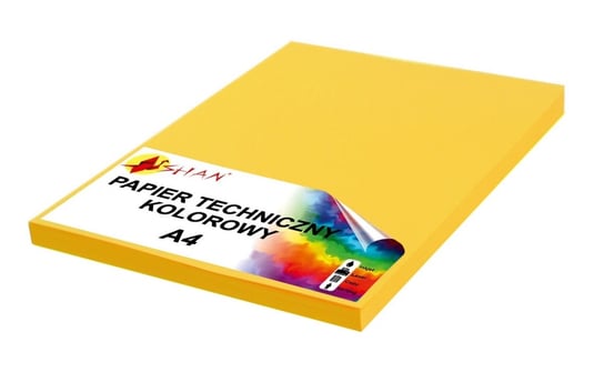 Papier techniczny A4 270g żółty słoneczny2 50 arkuszy Shan
