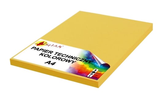 Papier techniczny A4 280g żółty brudny 50 arkuszy Shan