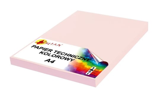 Papier techniczny A4 300g różowy pastelowy v3 50 arkuszy Shan