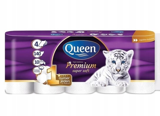 Papier Toaletowy 4 Warstwy Queen Premium 10 Rolek QUEEN