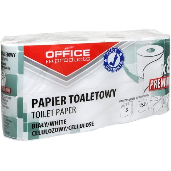 Papier Toaletowy Celulozowy Office Products Premium, 3-Warstwowy, 150 Listków, 15M, 8Szt., Biały Office Products