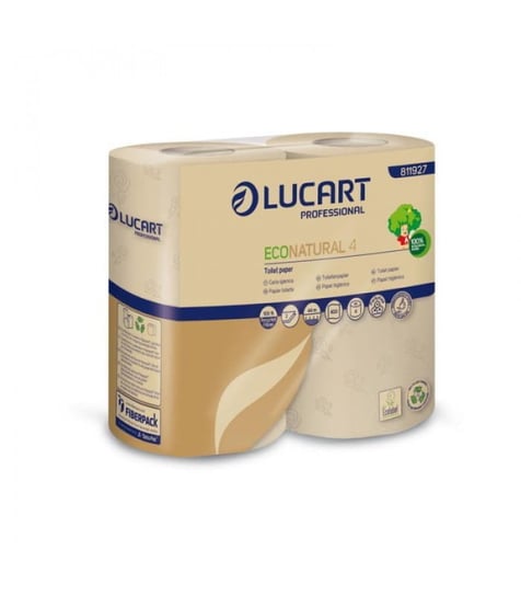 Papier toaletowy Econatural 4, zero waste, 4 rolki Lucart Professional