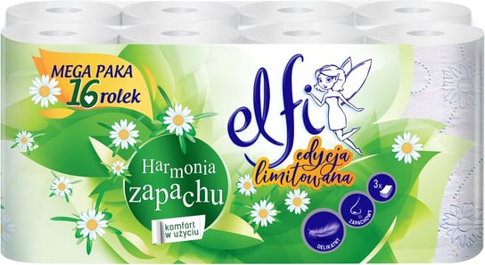 Papier toaletowy ELFI Fantasy Harmonia 3W 16szt. BIAŁY Elfi Friendly