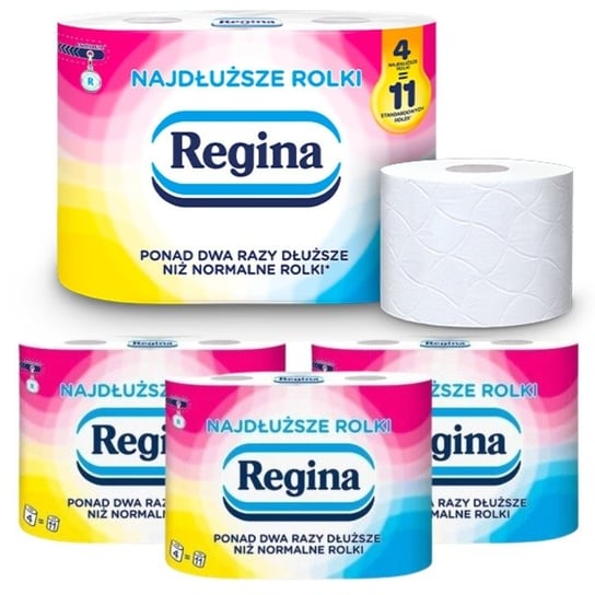 Papier toaletowy Regina Najdłuższe Rolki 2 warstwy (4 rolki) x 4 opakowania Regina