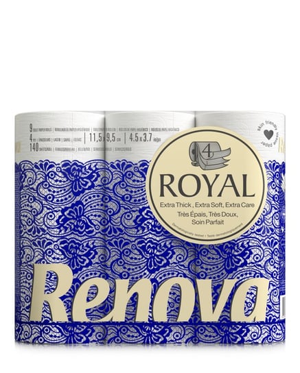 Papier toaletowy Renova 4-warstwowy Royal 9 szt Renova