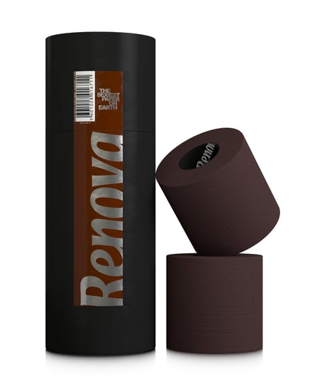Papier toaletowy Renova Black label tuba prezentowa brązowy 3 szt Renova