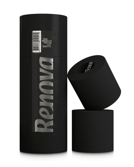 Papier toaletowy Renova Black label tuba prezentowa czarny 3szt Renova