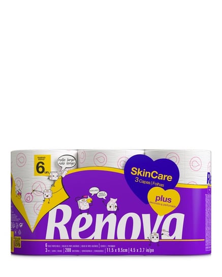 Papier toaletowy Renova Skin Care Plus 6 szt Renova