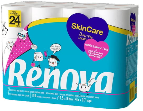 Papier toaletowy Renova Skin Care White 24R Renova