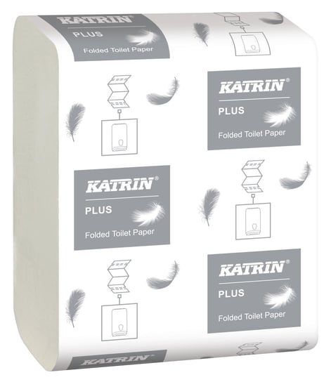 Papier Toaletowy Składany Katrin Plus Bulk Pack, 2W Celuloza, 10 000 Listków Metsa Tissue