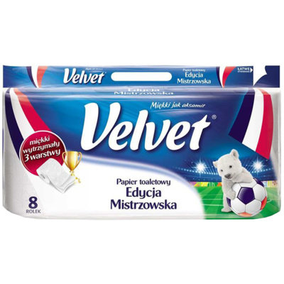 Papier toaletowy VELVET Edycja Mistrzowska, 8 szt. Velvet Care