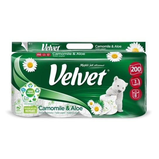 Papier toaletowy VELVET Excellence, rumianek i aloes, 8 szt. Velvet Care