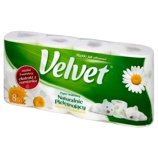 Papier toaletowy VELVET Naturalnie pielęgnujący, 8 szt. Velvet Care