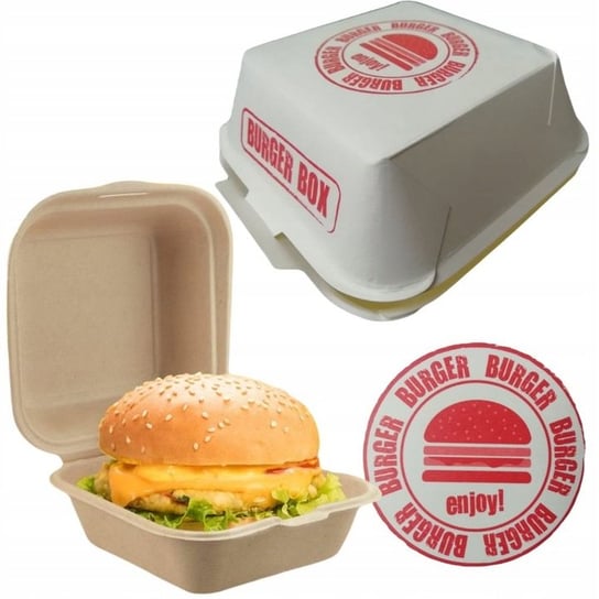 Papierowe Pudełka Na Jedzenie Burgery Frytki Sałatki 6 Szt Inna marka