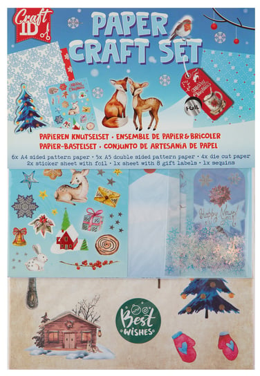Papierowe zestaw kreatywny na Boże Narodzenie, A4, 2 wzory Grafix