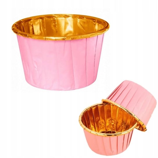 Papilotki Papierowe Na Muffinki Różowo-Złote 20Szt Inna marka