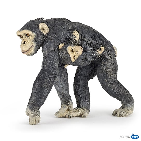 Papo 50194 Szympansica z młodym   6x3x5cm Papo