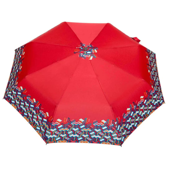 Parasol automatycznie otwierany i zamykany Carbon Steel Skórzana Rączka - tetris-red Parasol