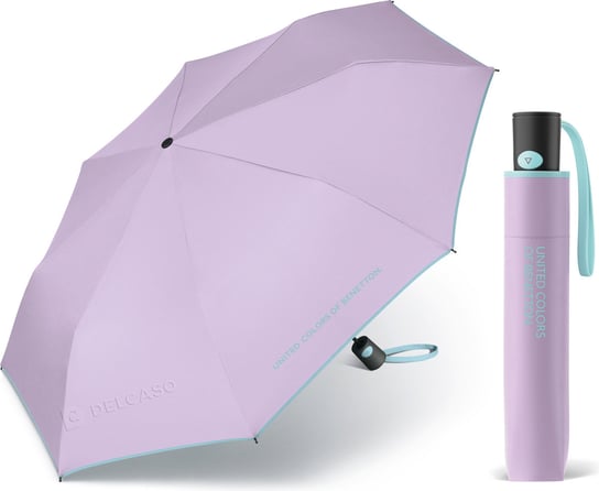 Paraguas De Bolsillo Benetton Mini AC Automático - Multicolor, Compacto, 95 Cm Diámetro, Ligero Y Resistente