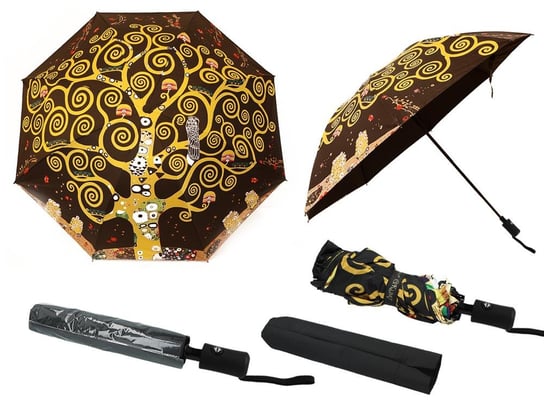 Parasol automatyczny, składany - G. Klimt, Drzewo życia (dekoracja na wierzchu) (CARMANI) Inna marka