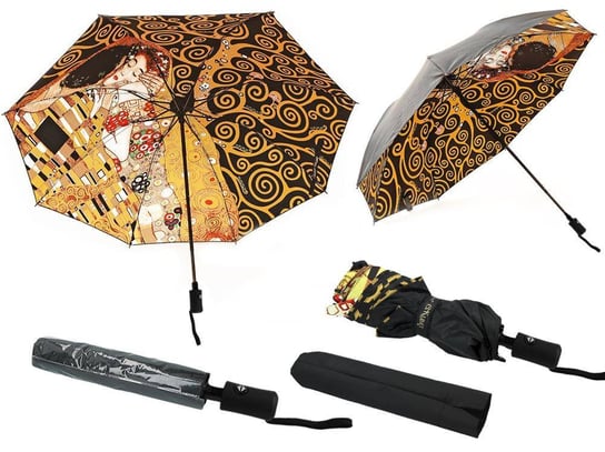 Parasol automatyczny, składany - G. Klimt, Pocałunek i Drzewo życia (dekoracja pod spodem) (CARMANI) Inna marka