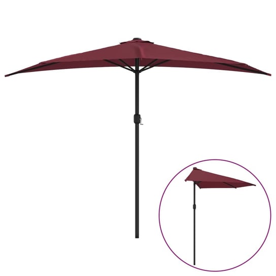 Parasol balkonowy UV 300x155x223cm, bordowy Inna marka