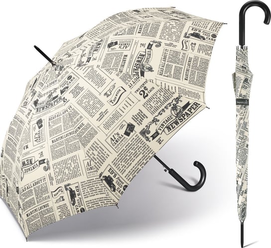 Parasol długi automatyczny Happy Rain Newspaper Happy Rain