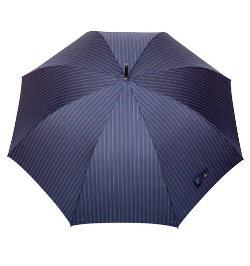 Parasol Długi Męski Klasyczny, wzór Prążki granat Parasol
