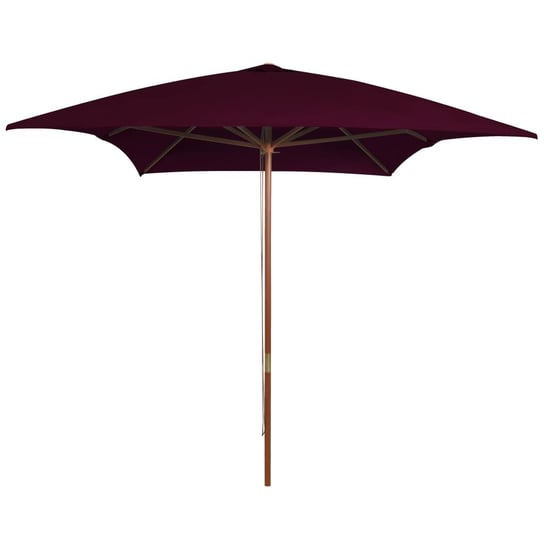 Parasol drewniany UV, 200x300x250 cm, bordowy Inna marka