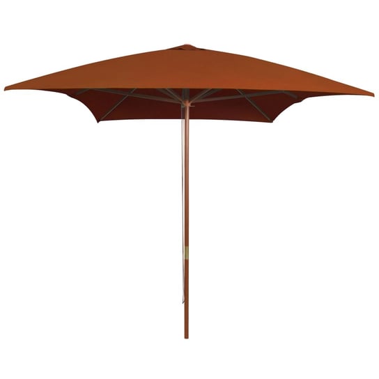 Parasol drewniany UV 200x300x250 cm, terakota Inna marka