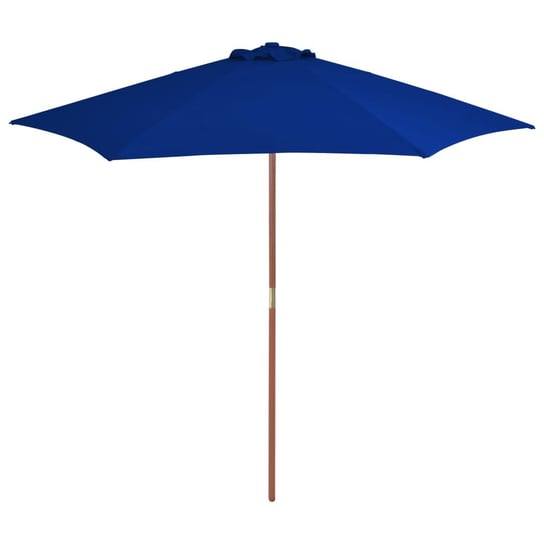 Parasol drewniany UV 270x244 niebieski Inna marka